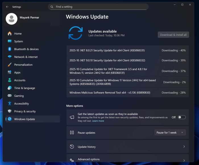 Old Windows Update titles with YYYY-MM